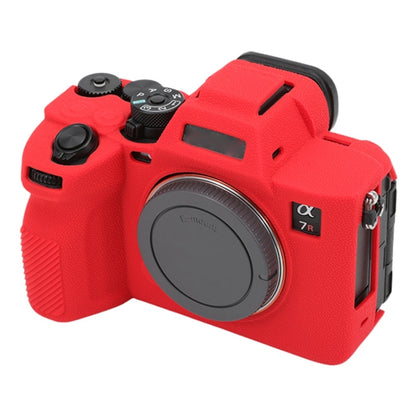 For Sony ILCE7RM5 / A7R5 Litchi Texture Soft Silicone Protective Case(Red) - Protective Case by PMC Jewellery | Online Shopping South Africa | PMC Jewellery