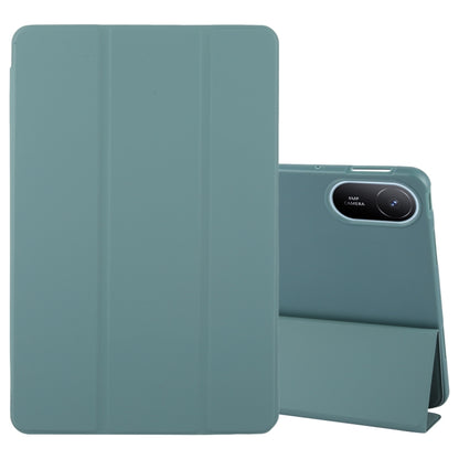 For Huawei MatePad SE 11 2024 Tri-fold Silicone Leather Tablet Case(Dark Green) - Huawei by PMC Jewellery | Online Shopping South Africa | PMC Jewellery | Buy Now Pay Later Mobicred