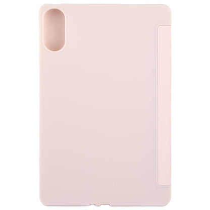 For Huawei MatePad SE 11 2024 Tri-fold Silicone Leather Tablet Case(Pink) - Huawei by PMC Jewellery | Online Shopping South Africa | PMC Jewellery | Buy Now Pay Later Mobicred