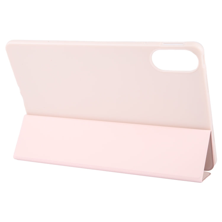 For Huawei MatePad SE 11 2024 Tri-fold Silicone Leather Tablet Case(Pink) - Huawei by PMC Jewellery | Online Shopping South Africa | PMC Jewellery | Buy Now Pay Later Mobicred