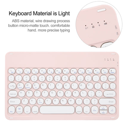 For Huawei MatePad Pro 11 2024 / 2022 Round Button Bluetooth Keyboard Rotatable Holder Leather Case(Rose Gold) - Huawei Keyboard by PMC Jewellery | Online Shopping South Africa | PMC Jewellery