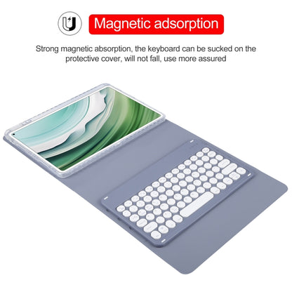 For Huawei MatePad Pro 11 2024 / 2022 Round Button Bluetooth Keyboard Rotatable Holder Leather Case(Lavender Purple) - Huawei Keyboard by PMC Jewellery | Online Shopping South Africa | PMC Jewellery