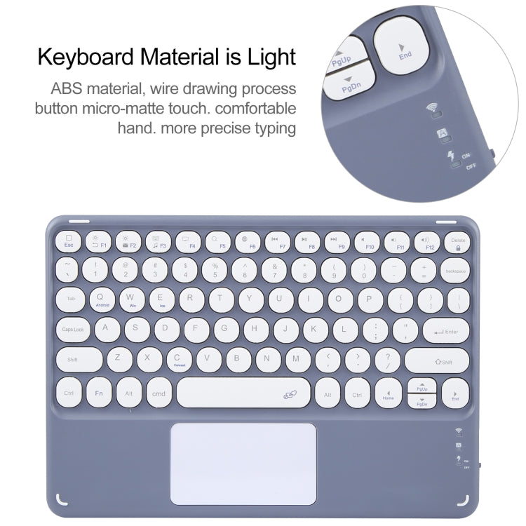 For Huawei MatePad Pro 11 2024 / 2022 Round Button Bluetooth Keyboard Rotatable Holder Leather Case with Touchpad(Lavender Purple) - Huawei Keyboard by PMC Jewellery | Online Shopping South Africa | PMC Jewellery