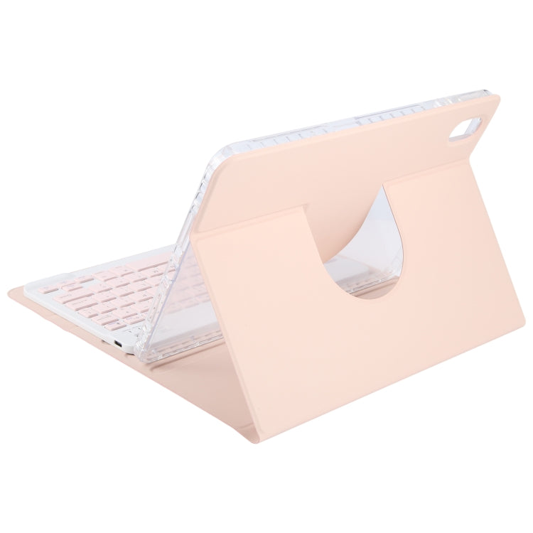 For Huawei MatePad Pro 11 2024 / 2022 Square Button Bluetooth Keyboard Rotatable Holder Leather Case(Rose Gold) - Huawei Keyboard by PMC Jewellery | Online Shopping South Africa | PMC Jewellery