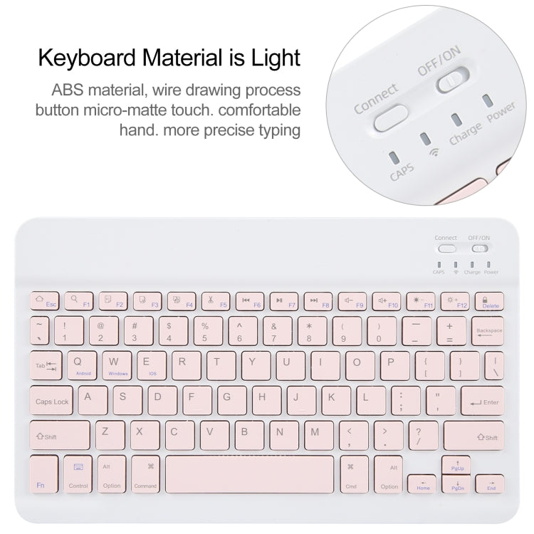 For Huawei MatePad Pro 11 2024 / 2022 Square Button Bluetooth Keyboard Rotatable Holder Leather Case(Rose Gold) - Huawei Keyboard by PMC Jewellery | Online Shopping South Africa | PMC Jewellery