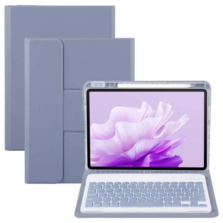 For Huawei MatePad Air 11.5 Square Button Bluetooth Keyboard Rotatable Holder Leather Case(Lavender Purple) - Huawei Keyboard by PMC Jewellery | Online Shopping South Africa | PMC Jewellery