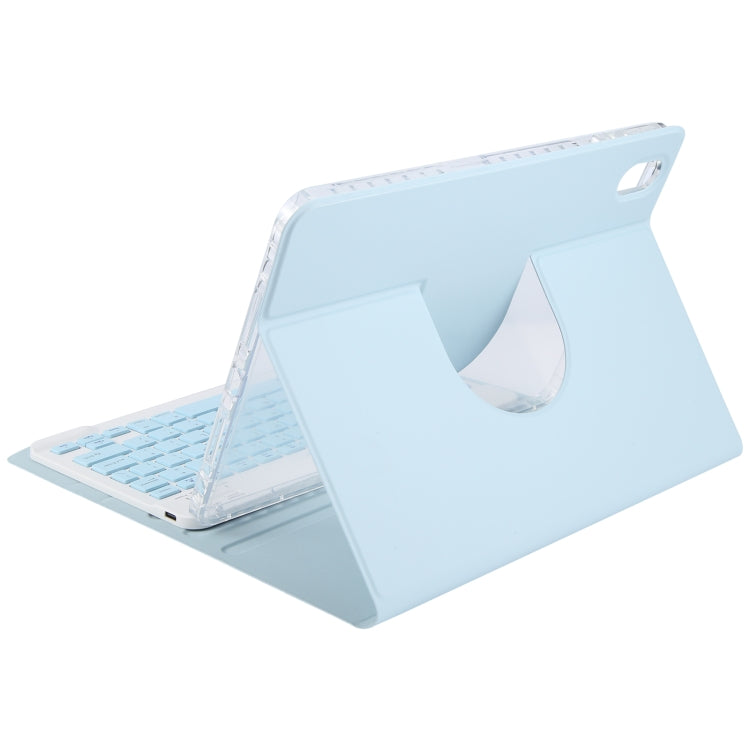 For Huawei MatePad 11 2023 / 2021 Square Button Bluetooth Keyboard Rotatable Holder Leather Case(Sky Blue) - Huawei Keyboard by PMC Jewellery | Online Shopping South Africa | PMC Jewellery