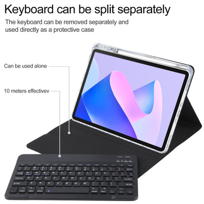 For Huawei MatePad 11 2023 / 2021 Square Button Bluetooth Keyboard Rotatable Holder Leather Case(Black) - Huawei Keyboard by PMC Jewellery | Online Shopping South Africa | PMC Jewellery