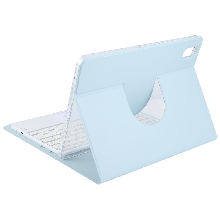 For Huawei MatePad 11 2023 / 2021 Square Button Bluetooth Keyboard Rotatable Holder Leather Case with Touchpad(Sky Blue) - Huawei Keyboard by PMC Jewellery | Online Shopping South Africa | PMC Jewellery