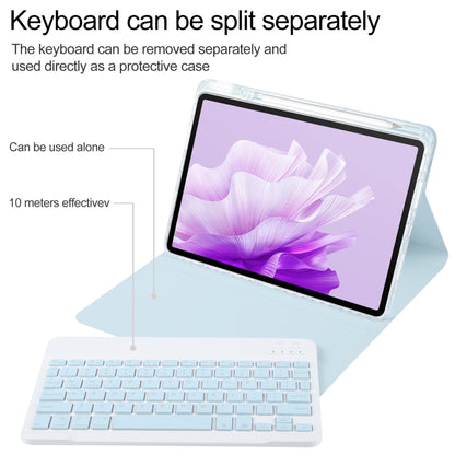 For Huawei MatePad Air 11.5 Square Button Backlight Bluetooth Keyboard Rotatable Holder Leather Case(Sky Blue) - Huawei Keyboard by PMC Jewellery | Online Shopping South Africa | PMC Jewellery