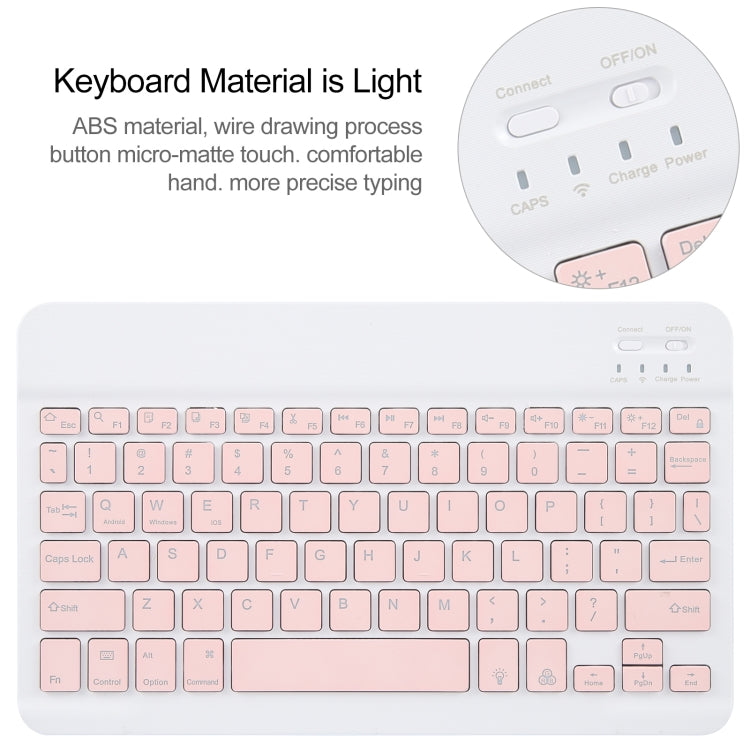 For Huawei MatePad Air 11.5 Square Button Backlight Bluetooth Keyboard Rotatable Holder Leather Case(Rose Gold) - Huawei Keyboard by PMC TechLife | Online Shopping South Africa | PMC TechLife