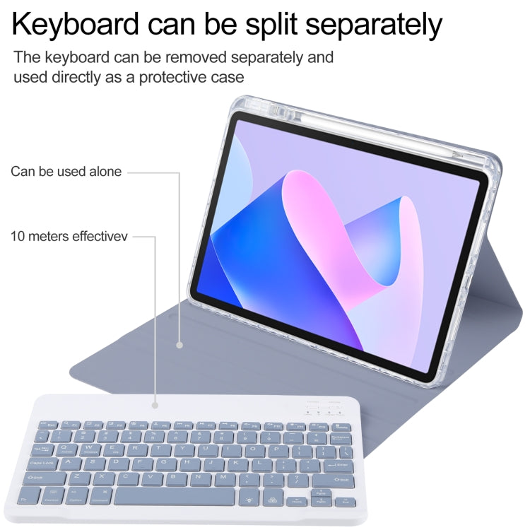 For Huawei MatePad 11 2023 / 2021 Square Button Backlight Bluetooth Keyboard Rotatable Holder Leather Case(Lavender Purple) - Huawei Keyboard by PMC Jewellery | Online Shopping South Africa | PMC Jewellery