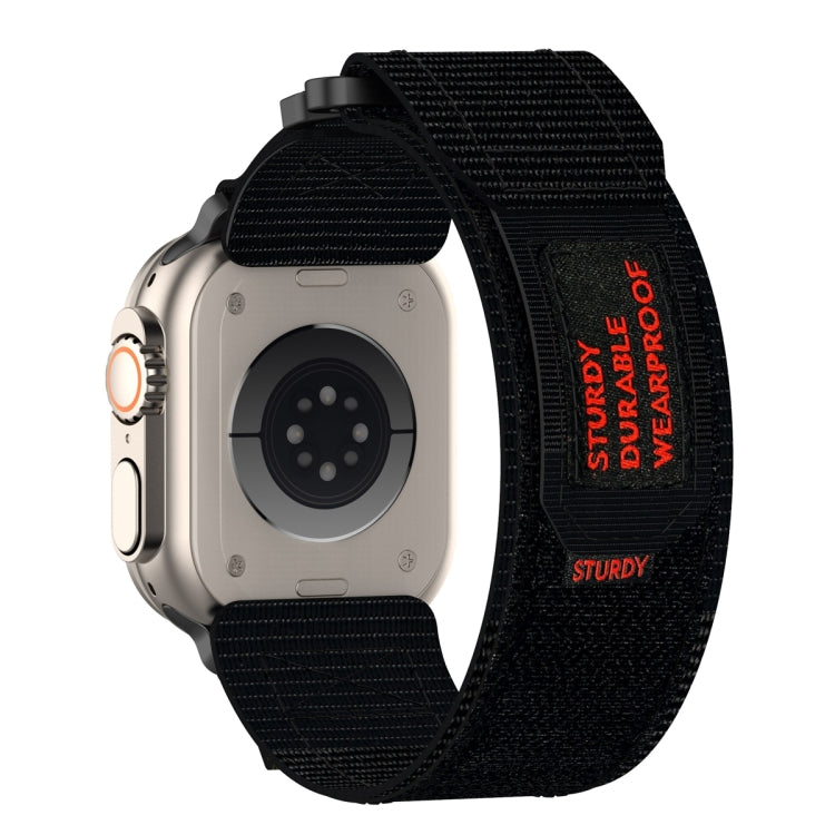 For Apple Watch Series 8 45mm Nylon Hook And Loop Fastener Watch Band(Black) - free shipping - PMC TechLife - Order now!