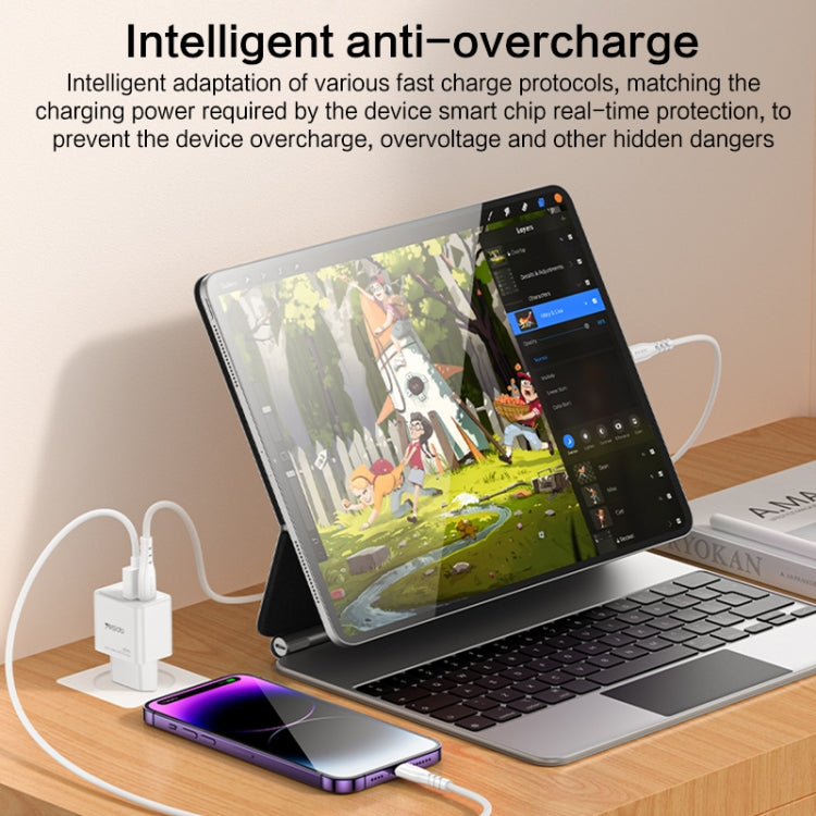 Yesido YC61 PD20W Dual Port Type-C GaN Charger, EU Plug - USB Charger by Yesido | Online Shopping South Africa | PMC Jewellery | Buy Now Pay Later Mobicred