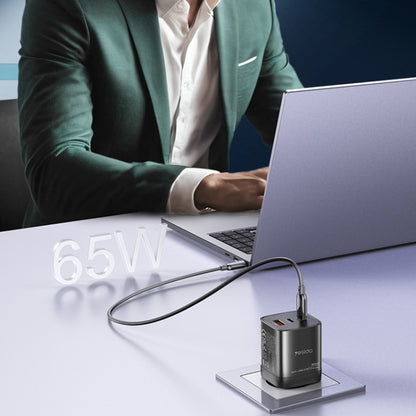 Yesido YC65 PD65W Three Port Type-C GaN Charger, EU Plug - USB Charger by Yesido | Online Shopping South Africa | PMC Jewellery | Buy Now Pay Later Mobicred