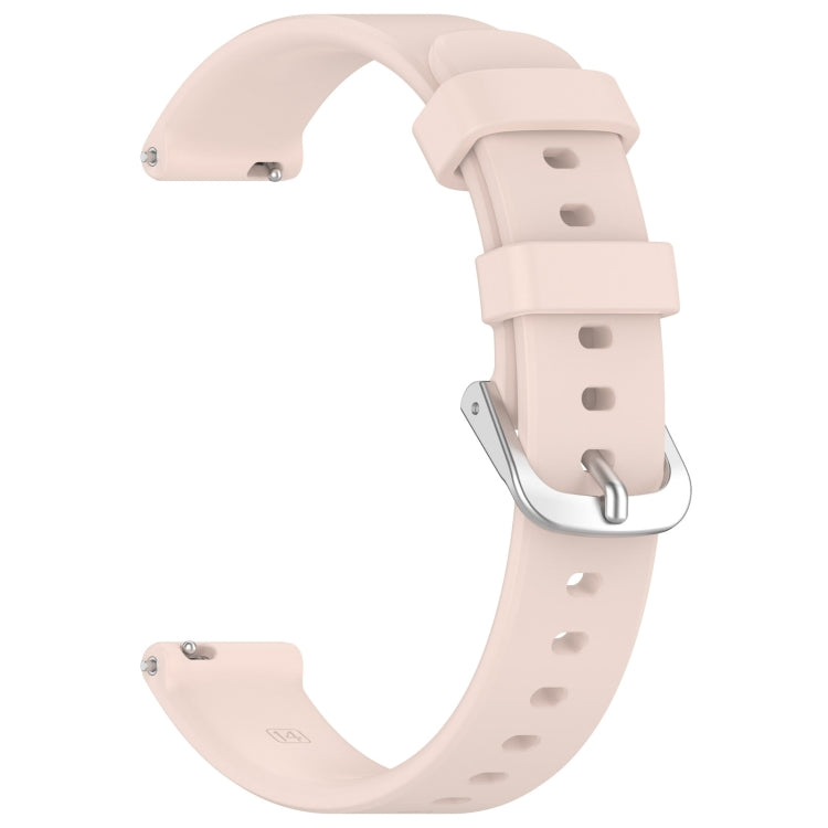 For Garmin Lily 2 14mm Silver Buckle Silicone Watch Band Wristband(Light Pink) - Watch Bands by PMC Jewellery | Online Shopping South Africa | PMC Jewellery