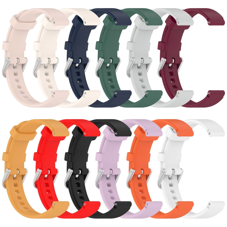 12mm Universal Solid Color Silver Buckle Silicone Watch Band(Wine Red) - 20mm Bands by PMC Jewellery | Online Shopping South Africa | PMC Jewellery