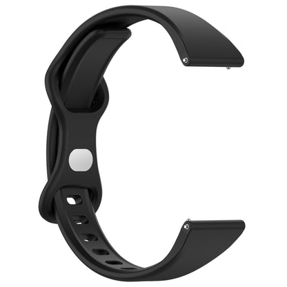 20mm Slim Reverse Buckle Silicone Watch Band(Black) - 20mm Bands by PMC Jewellery | Online Shopping South Africa | PMC Jewellery