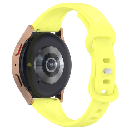 20mm Slim Reverse Buckle Silicone Watch Band(Bright Yellow) - 20mm Bands by PMC Jewellery | Online Shopping South Africa | PMC Jewellery