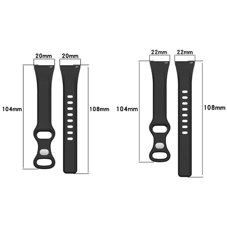 20mm Slim Reverse Buckle Silicone Watch Band(Black) - 20mm Bands by PMC Jewellery | Online Shopping South Africa | PMC Jewellery