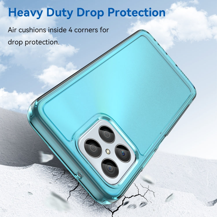 For Honor X6 5G Candy Series TPU Phone Case(Transparent Blue) - Honor Cases by PMC Jewellery | Online Shopping South Africa | PMC Jewellery | Buy Now Pay Later Mobicred