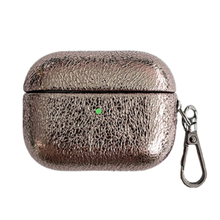 For AirPods 3 Burst Leather Texture Bluetooth Earphone Protective Case(Gold) - For AirPods 3 by PMC Jewellery | Online Shopping South Africa | PMC Jewellery | Buy Now Pay Later Mobicred