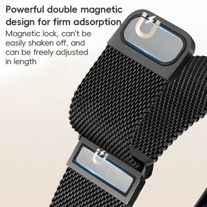 For Apple Watch Series 2 42mm ZGA Milanese Magnetic Metal Watch Band(Black) - Watch Bands by ZGA | Online Shopping South Africa | PMC Jewellery