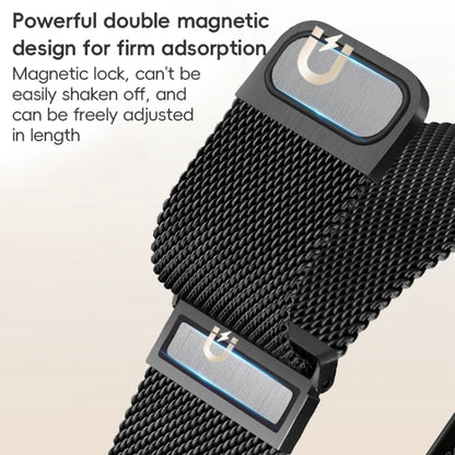 For Apple Watch Series 4 44mm ZGA Milanese Magnetic Metal Watch Band(Black) - Watch Bands by ZGA | Online Shopping South Africa | PMC Jewellery
