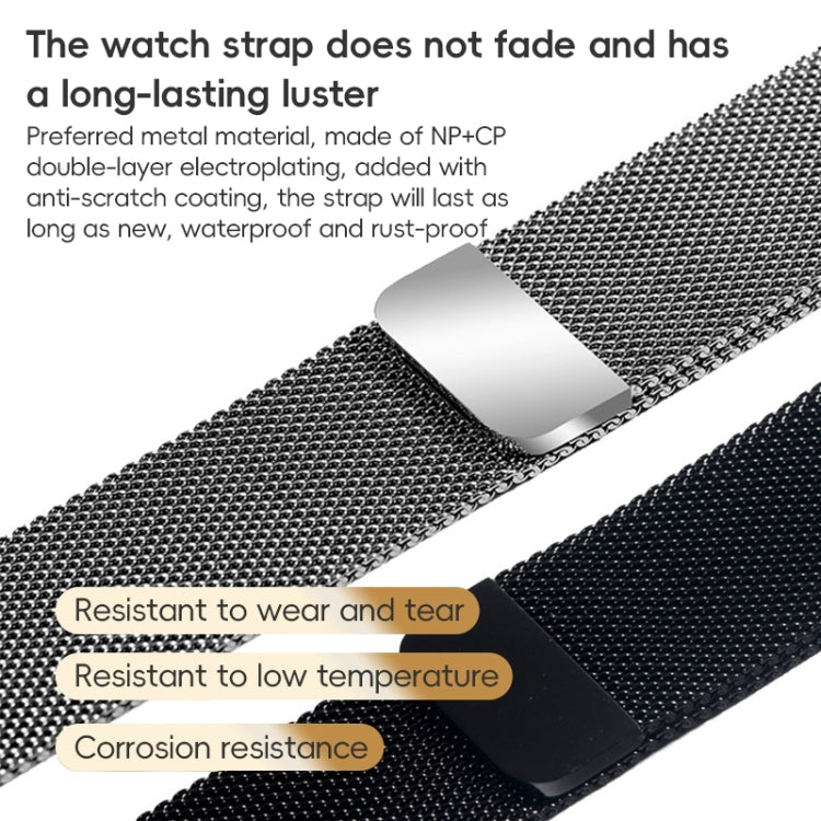 For Apple Watch Series 8 45mm ZGA Milanese Magnetic Metal Watch Band(Silver) - Watch Bands by ZGA | Online Shopping South Africa | PMC Jewellery