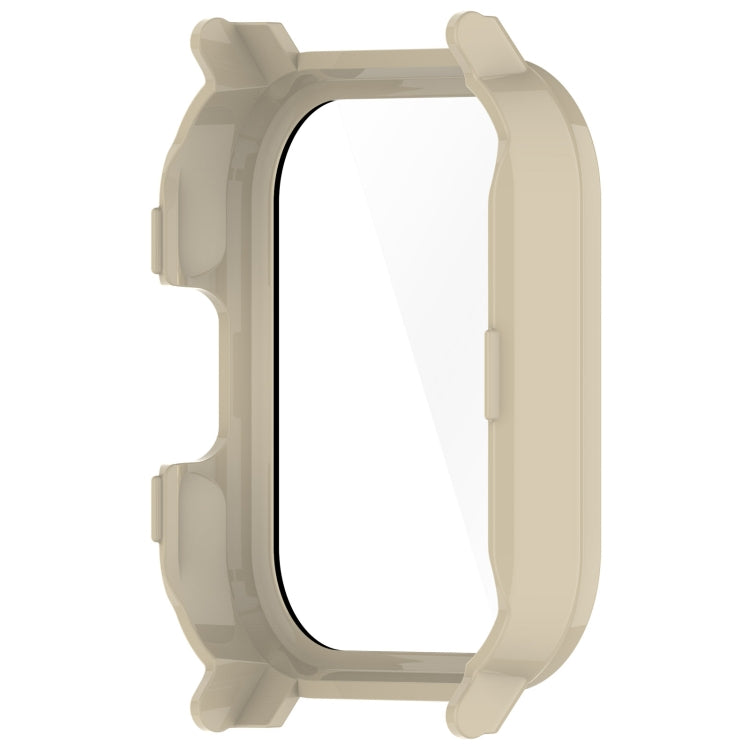 For Xiaomi Haylou Watch 2 LS02 PC + Tempered Film Integrated Watch Protective Case(Ivory White) - Watch Cases by PMC Jewellery | Online Shopping South Africa | PMC Jewellery