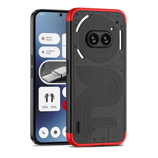 For Nothing Phone 2a GKK Three Stage Splicing Full Coverage PC Phone Case(Black Red) - More Brand by GKK | Online Shopping South Africa | PMC Jewellery | Buy Now Pay Later Mobicred