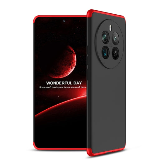 For Realme 12 Pro/12 Pro+ GKK Three Stage Splicing Full Coverage PC Phone Case(Black Red) - Realme Cases by GKK | Online Shopping South Africa | PMC Jewellery | Buy Now Pay Later Mobicred