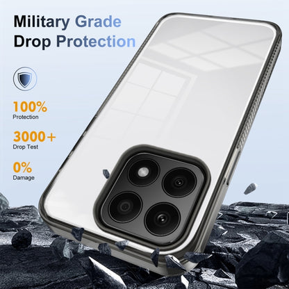 For Honor X8b 2.5mm Anti-slip Clear Acrylic Hybrid TPU Phone Case(Black) - Honor Cases by PMC Jewellery | Online Shopping South Africa | PMC Jewellery | Buy Now Pay Later Mobicred