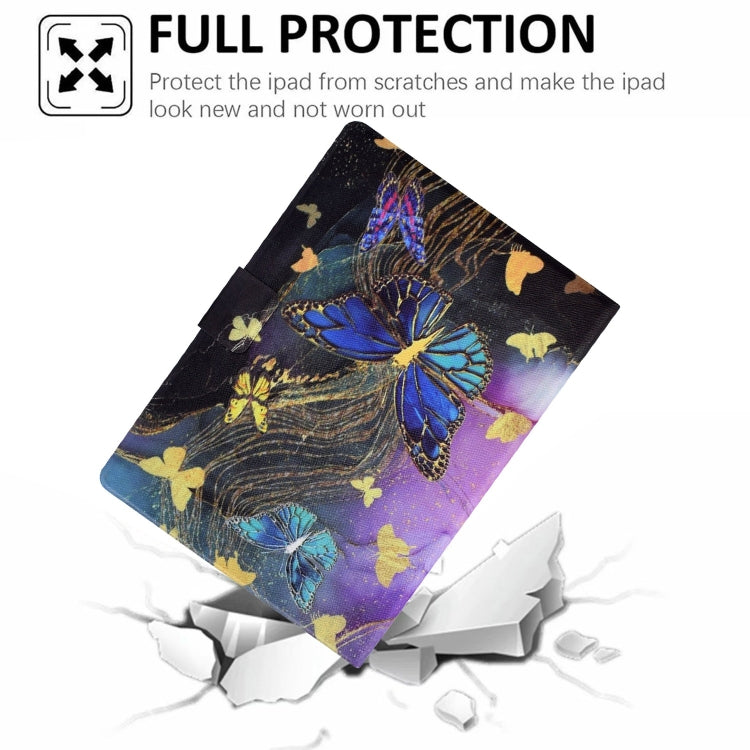 For Lenovo Tab M11/ Xiaoxin Pad 11 2024 Voltage Painted Smart Leather Tablet Case(Gold Butterflies) - Lenovo by PMC Jewellery | Online Shopping South Africa | PMC Jewellery | Buy Now Pay Later Mobicred