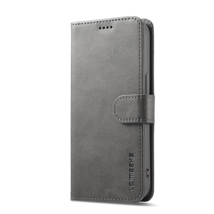 LC.IMEEKE Calf Texture Horizontal Flip Leather Case For iPhone 16e(Grey) - iPhone 16e Cases by LC.IMEEKE | Online Shopping South Africa | PMC Jewellery | Buy Now Pay Later Mobicred