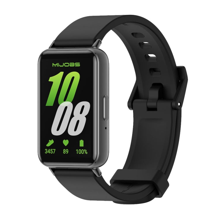 For Samsung Galaxy Fit 3 Mijobs Silicone Watch Band(Black) - Watch Bands by MIJOBS | Online Shopping South Africa | PMC Jewellery