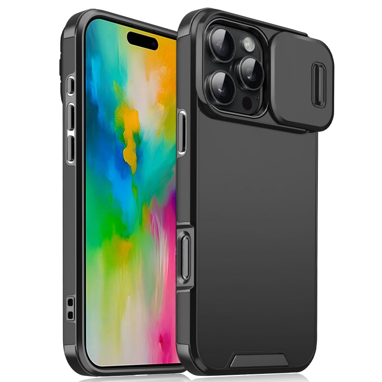 For iPhone 16 Pro Sliding Camshield TPU + PC Phone Case(Black) - iPhone 16 Pro Cases by PMC Jewellery | Online Shopping South Africa | PMC Jewellery | Buy Now Pay Later Mobicred