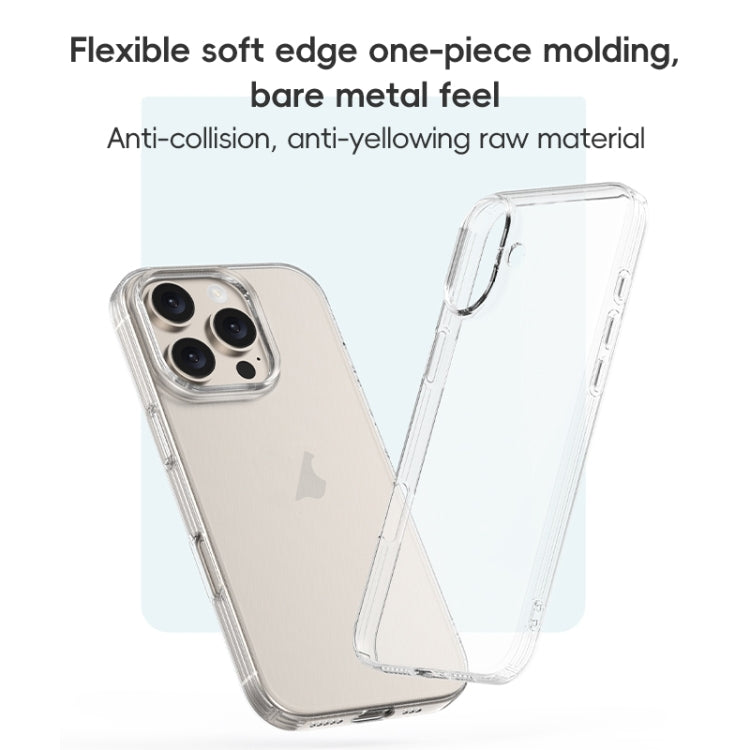 For iPhone 16 Plus ZGA Clear TPU Shockproof Phone Case(Transparent) - free shipping - PMC Jewellery - Order now!