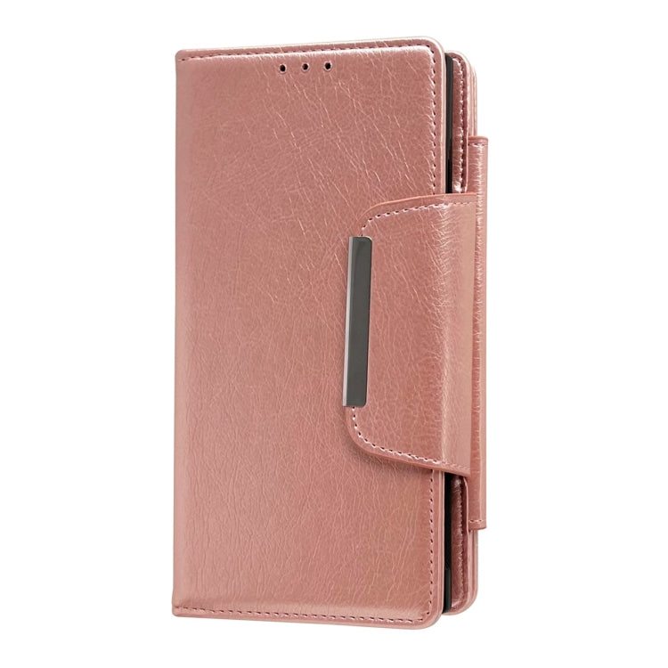 For Samsung Galaxy S24 Ultra 5G Multifunctional 7-Card Wallet Leather Phone Case(Rose Gold) - Galaxy S24 Ultra 5G Cases by PMC Jewellery | Online Shopping South Africa | PMC Jewellery | Buy Now Pay Later Mobicred