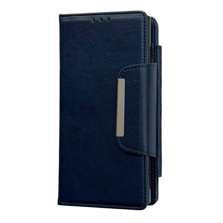 For Samsung Galaxy S24 Ultra 5G Multifunctional 7-Card Wallet Leather Phone Case(Royal Blue) - Galaxy S24 Ultra 5G Cases by PMC Jewellery | Online Shopping South Africa | PMC Jewellery | Buy Now Pay Later Mobicred