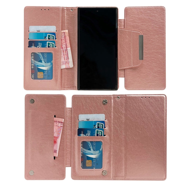 For Samsung Galaxy S24+ 5G Multifunctional 7-Card Wallet Leather Phone Case(Rose Gold) - Galaxy S24+ 5G Cases by PMC Jewellery | Online Shopping South Africa | PMC Jewellery | Buy Now Pay Later Mobicred