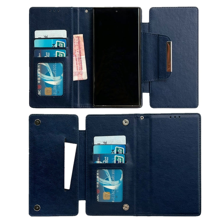 For Samsung Galaxy S24 5G Multifunctional 7-Card Wallet Leather Phone Case(Royal Blue) - Galaxy S24 5G Cases by PMC Jewellery | Online Shopping South Africa | PMC Jewellery | Buy Now Pay Later Mobicred