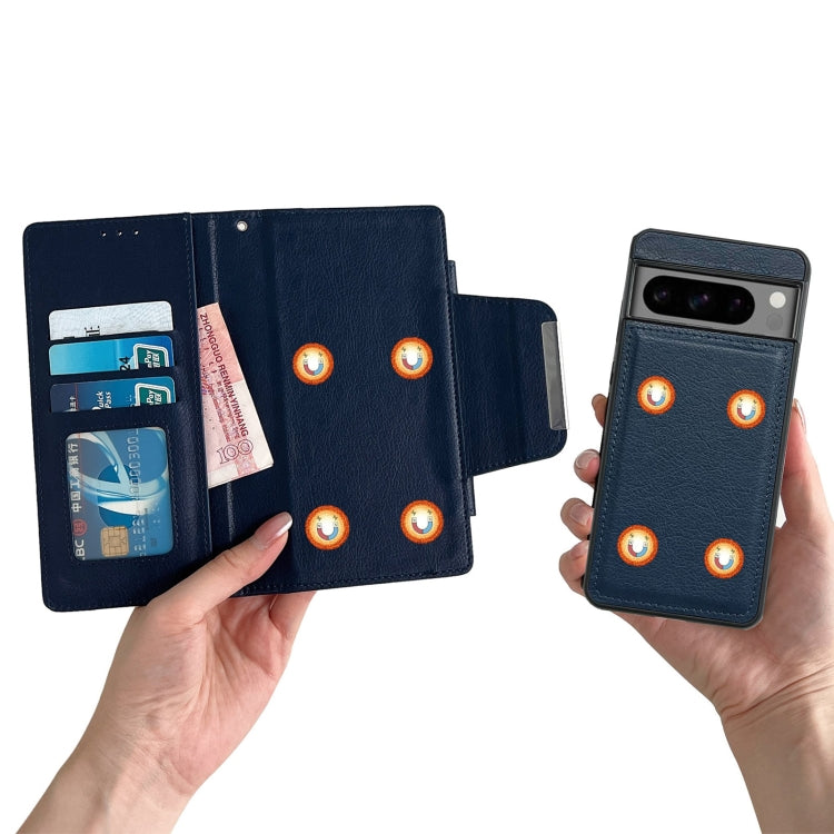 For Google Pixel 8 Pro Multifunctional 7-Card Wallet Leather Phone Case(Royal Blue) - Google Cases by PMC TechLife | Online Shopping South Africa | PMC TechLife | Buy Now Pay Later Mobicred
