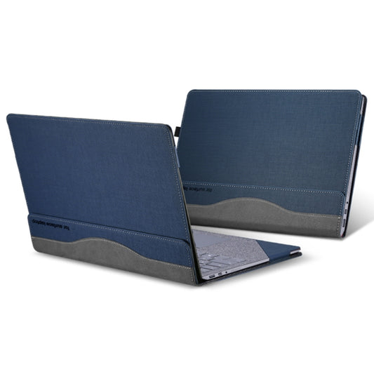 For Microsoft Surface Laptop 6 15 inch Laptop PU Leather Protective Case(Deep Blue) - Others by PMC Jewellery | Online Shopping South Africa | PMC Jewellery | Buy Now Pay Later Mobicred