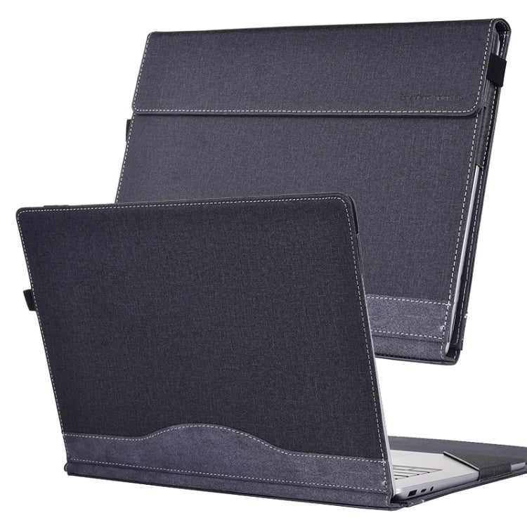 For Lenovo ThinkPad X1 Yoga Gen 8 14 inch Cloth Texture Laptop Leather Protective Case(Black) - Other by PMC Jewellery | Online Shopping South Africa | PMC Jewellery | Buy Now Pay Later Mobicred