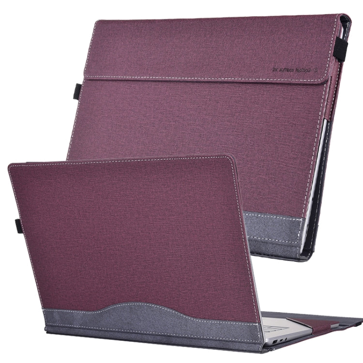 For Lenovo ThinkPad X1 Yoga Gen 8 14 inch Cloth Texture Laptop Leather Protective Case(Wine Red) - Other by PMC Jewellery | Online Shopping South Africa | PMC Jewellery | Buy Now Pay Later Mobicred