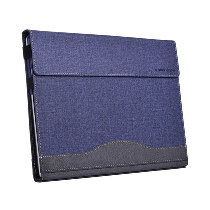 For Lenovo ThinkPad X1 Yoga Gen 8 14 inch Cloth Texture Laptop Leather Protective Case(Deep Blue) - Other by PMC Jewellery | Online Shopping South Africa | PMC Jewellery | Buy Now Pay Later Mobicred