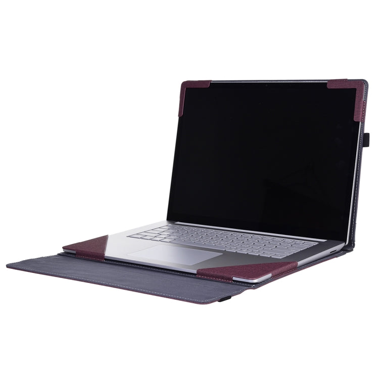 For Lenovo ThinkPad X1 Yoga Gen 4 Cloth Texture Laptop Leather Protective Case(Wine Red) - Other by PMC Jewellery | Online Shopping South Africa | PMC Jewellery | Buy Now Pay Later Mobicred