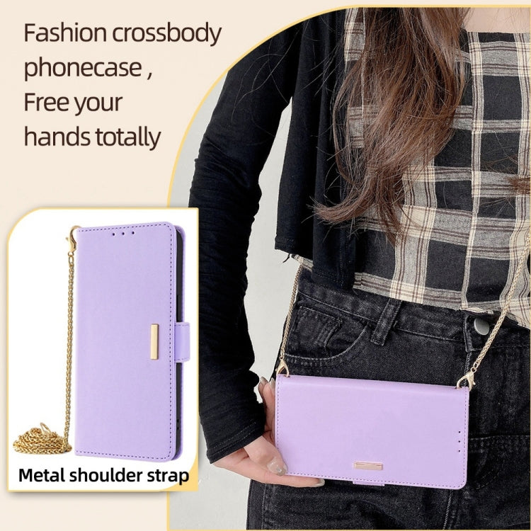 For Huawei Pura 70 Pro / 70 Pro+ 5G Crossbody Chain Leather Phone Case(Purple) - Huawei Cases by PMC Jewellery | Online Shopping South Africa | PMC Jewellery | Buy Now Pay Later Mobicred