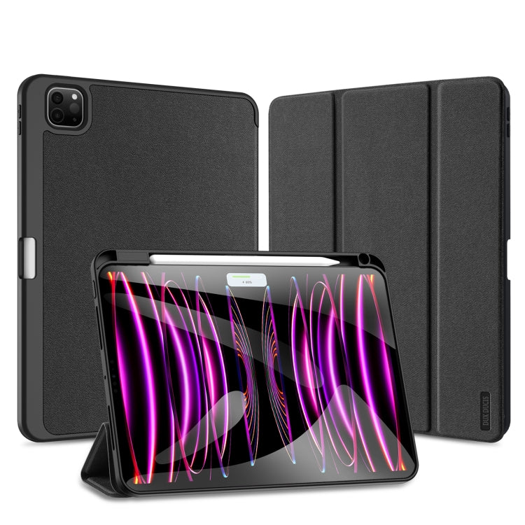 For iPad Pro 11 2024 DUX DUCIS Domo Series Cloth Texture Magnetic Leather Tablet Case(Black) - iPad Pro 11 2024 Cases by DUX DUCIS | Online Shopping South Africa | PMC TechLife | Buy Now Pay Later Mobicred